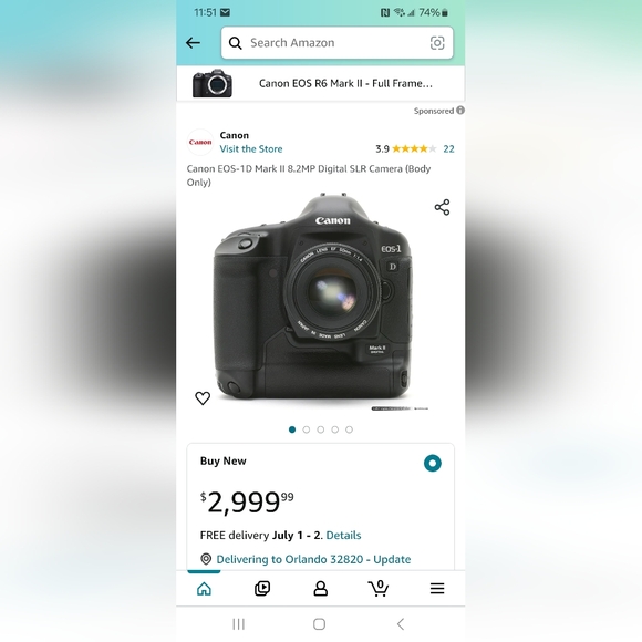 Canon EOS-1D Mark II 8.2MP Digital SLR Camera Lens 28-80mm & Charger - Picture 15 of 15